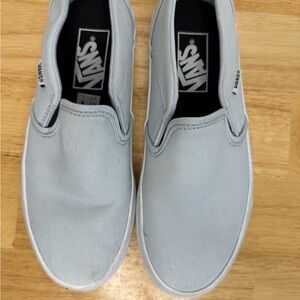 Vans Light Blue Slip-On Sneakers
